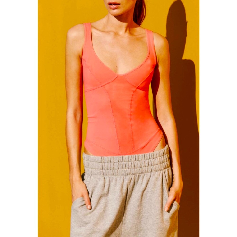 Free People Heart of Gold Bodysuit Sz Large
